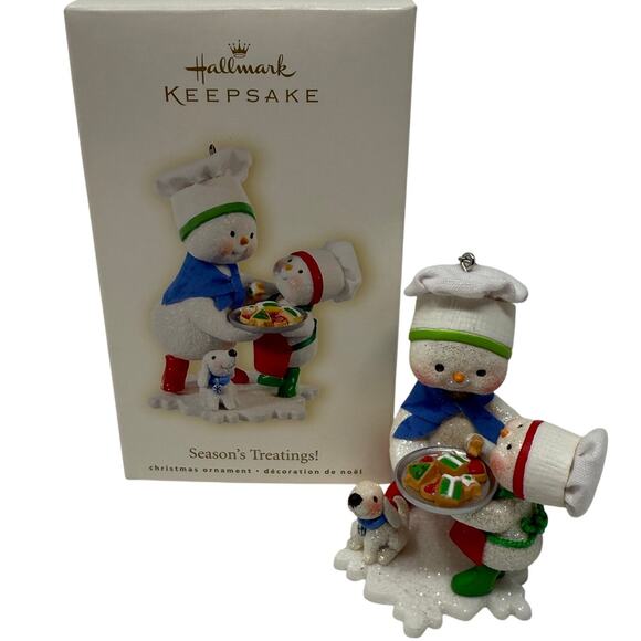 Hallmark Keepsakes 2008 Seasons Treatings Snowmen Ornament Baking - Picture 1 of 5